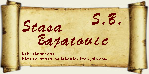 Staša Bajatović vizit kartica